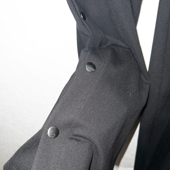 New John Mark Black Snap Button Side Pull On Trousers Size Large - Picture 4 of 5